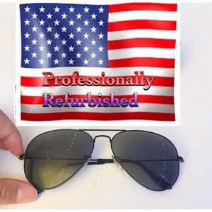 Ray Ban RB3025 Black Aviator Sunglasses With New P